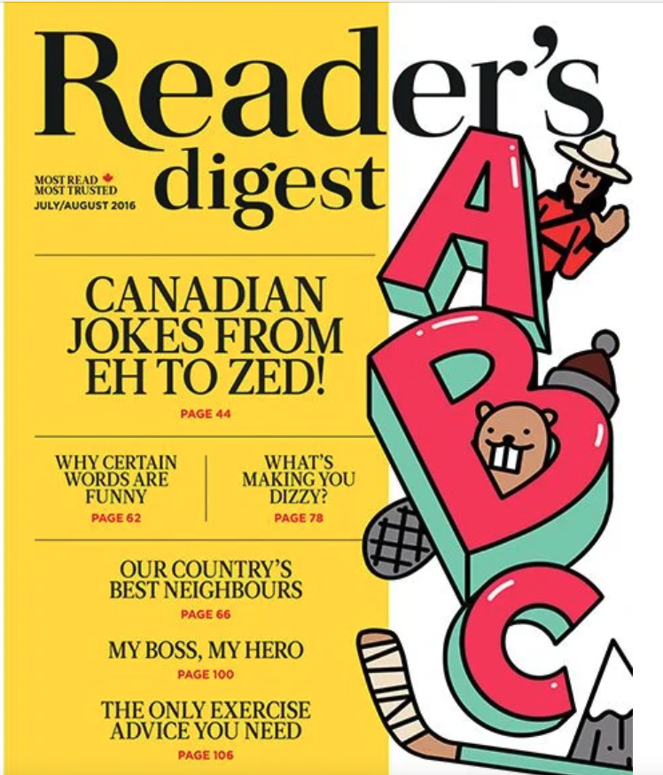 Cover of last issue of Reader's Digest Canada 