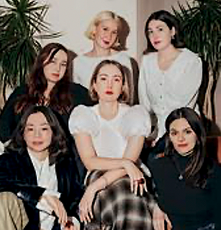 Toronto Review founders (top row from left): Emma Olivia Cohen, Sonja Katanic & Adrianna Michell. Bottom row: Winnie Wang, Tia Glista & Abby LaCelle. 