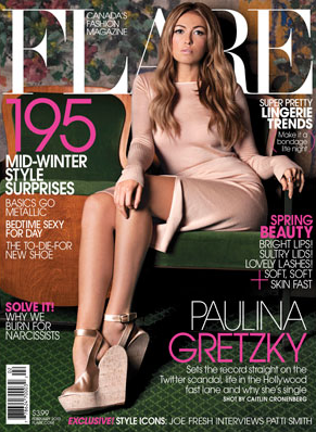 Paulina Gretzky covers the February issue of Flare